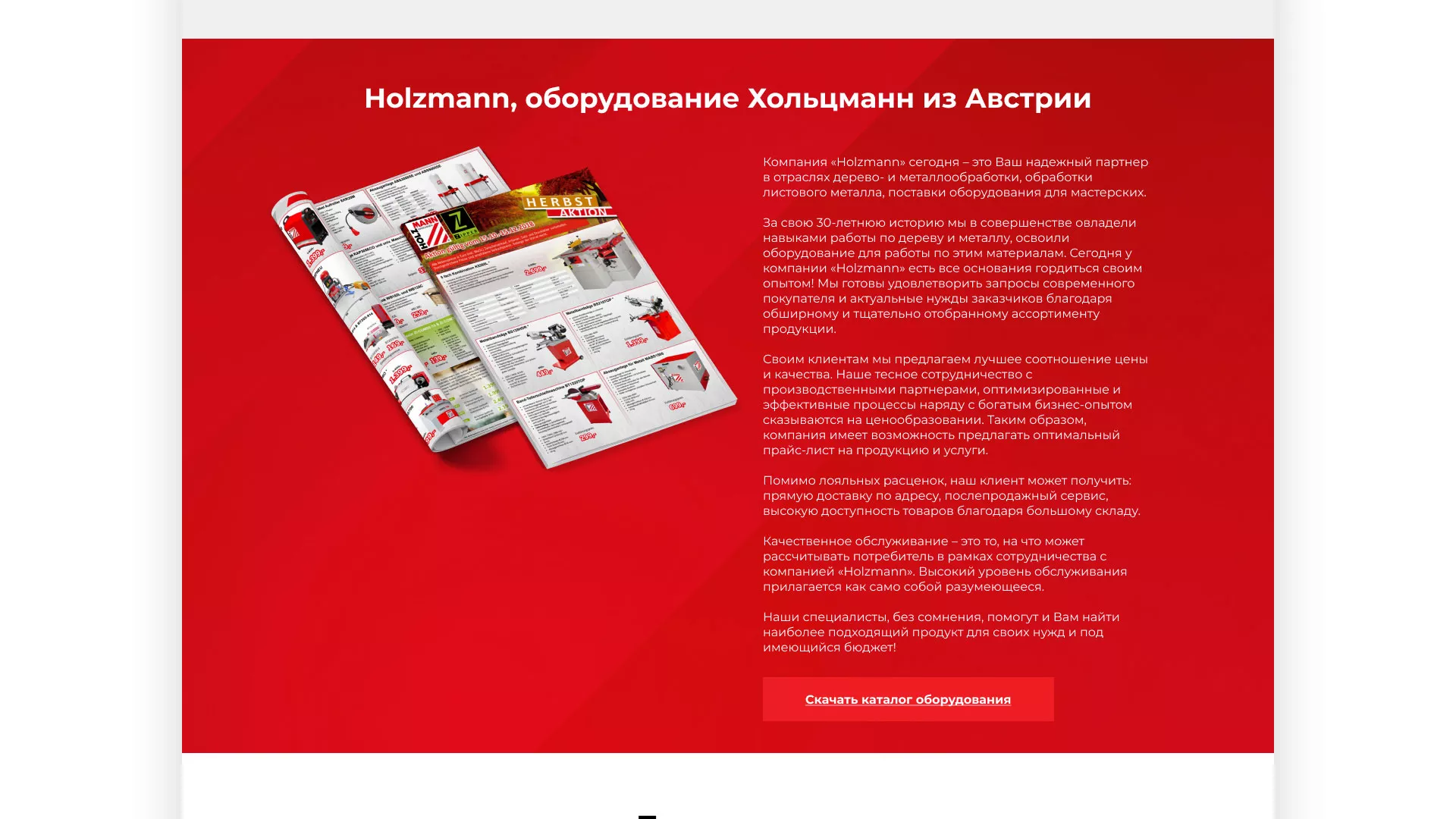 Создание сайта компании «HOLZMANN Maschinen GmbH» в Сусумане