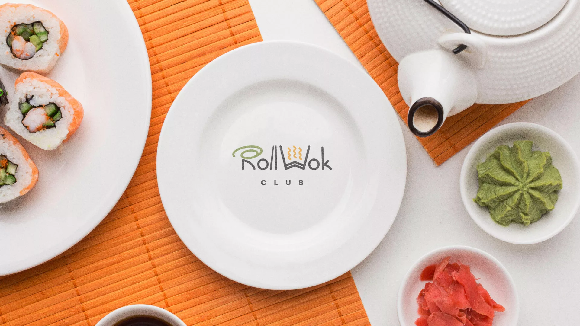 Разработка логотипа и фирменного стиля в Сусумане для суши-бара «Roll Wok Club» Разработка логотипа и фирменного стиля в Сусумане для суши-бара «Roll Wok Club»